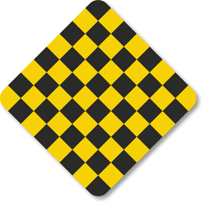 yellow diamond road signs