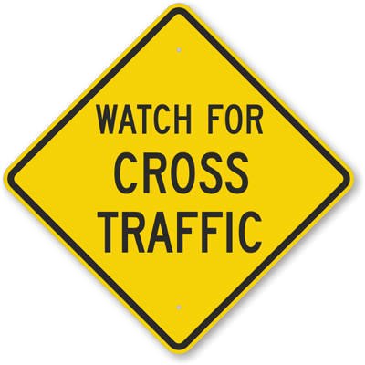 People Crossing Road Warning Sign - 24x18 - (CA) W54-Special