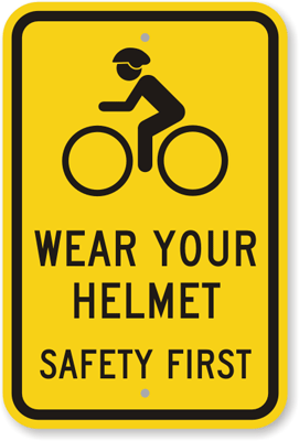 wear helmet sign
