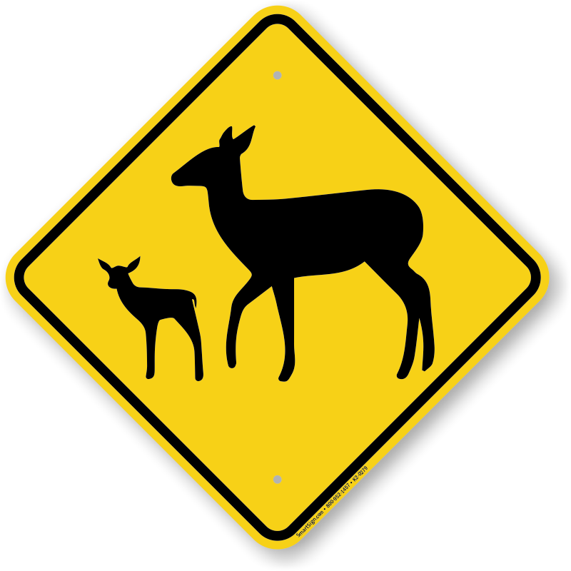 Deer Crossing Sign - Construction Grade Road Sign