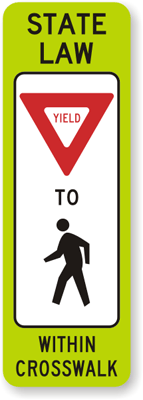 Pedestrian crossing give way rules