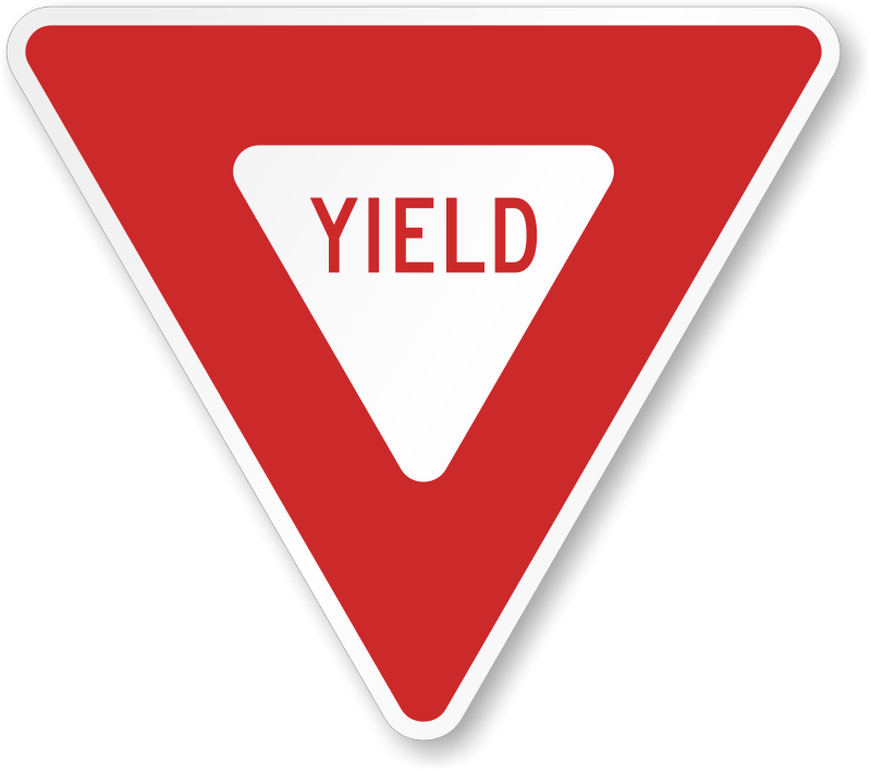 yield road signs