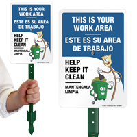 Bilingual, This Is Your Work Area, Help Keep It Clean