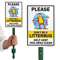 Keep This Area Clean Please Dont Be A Litterbug Sign