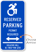 Ada Reserved Traffic Parking Sign - R7-8, Sku: X-r7-8